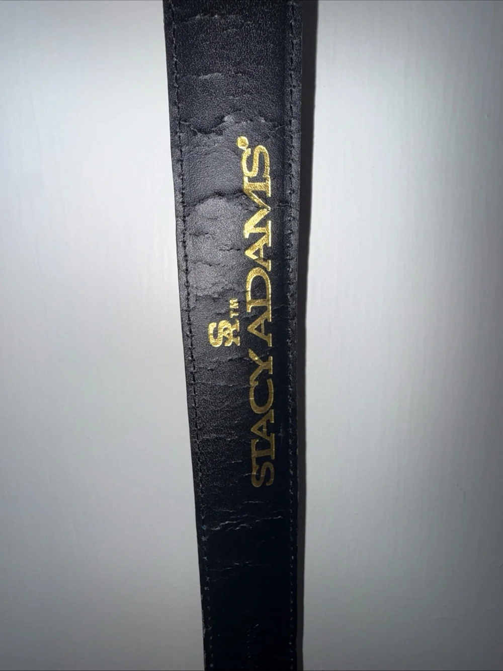 Stacy Adam’s Navy Blue Leather Exotic Textured Snakeskin Inlay Men's Belt